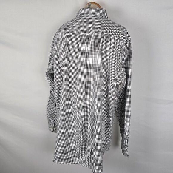 Duluth Trading Dress Shirt Men's 2XLT Black White Check Button Collard Cotton - Picture 15 of 16